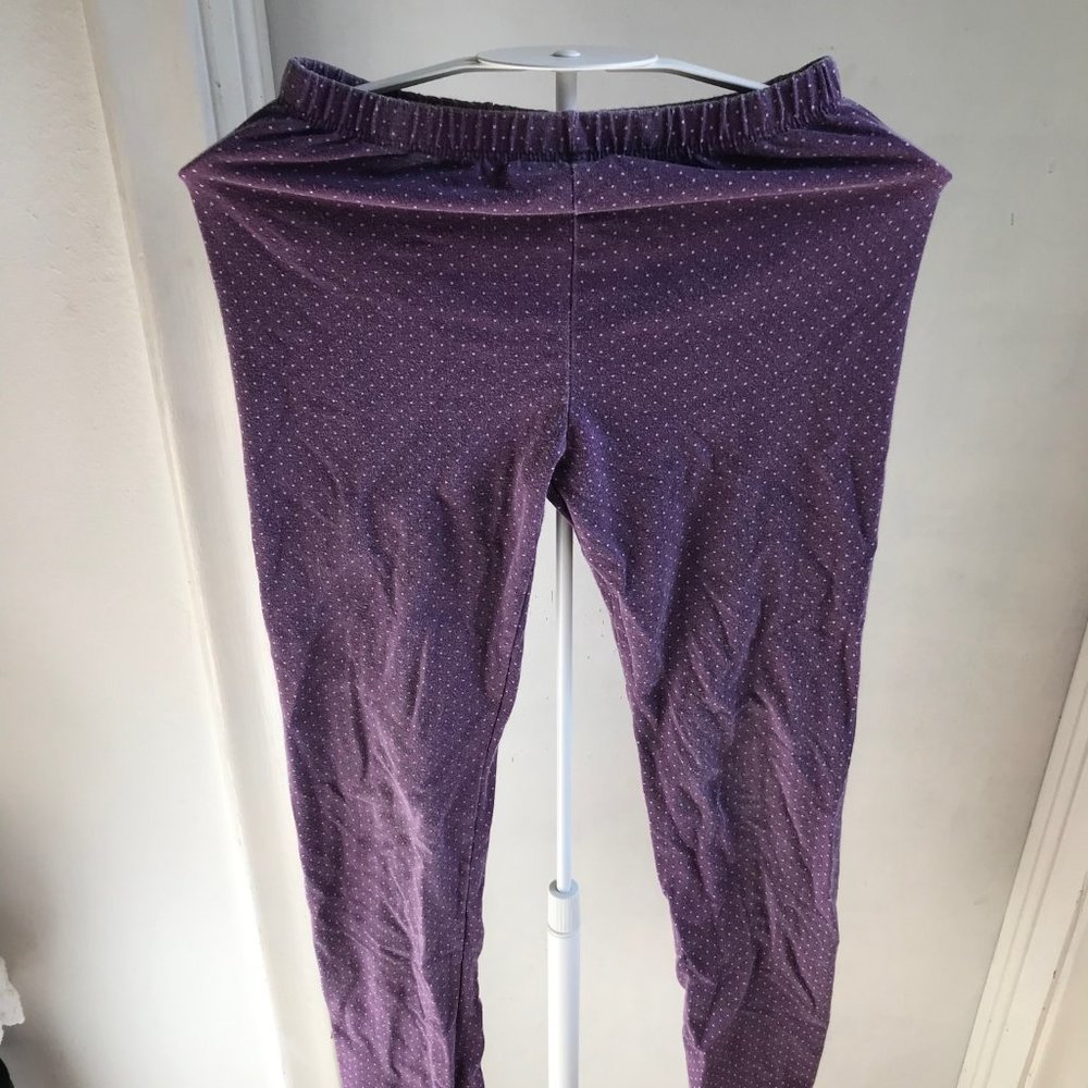 Naartjie Kids Purple Dot Leggings Girl Sz 10